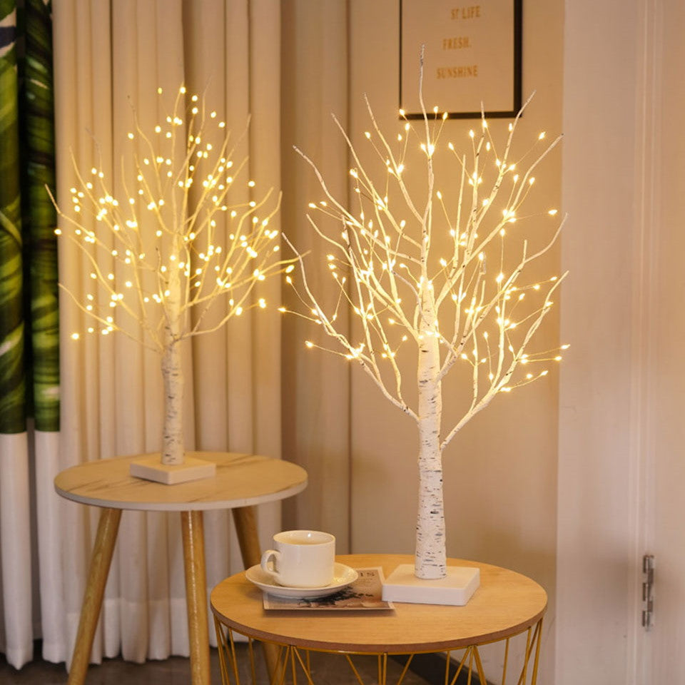 Verlichte Scandinavische Berk - LumiBirch