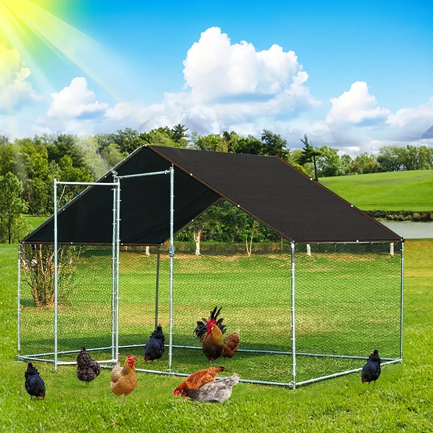 Zwarte schaduwdoek mesh bedekking – SunGuard