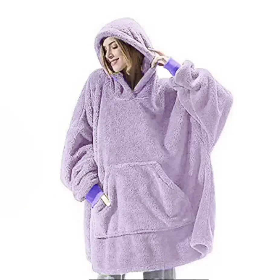 Oversized flanellen dekentrui voor dames en heren – FleeceHaven