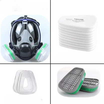 Volledig Gelaatsmasker met Anti-condenslens en Industriële Gasfilters