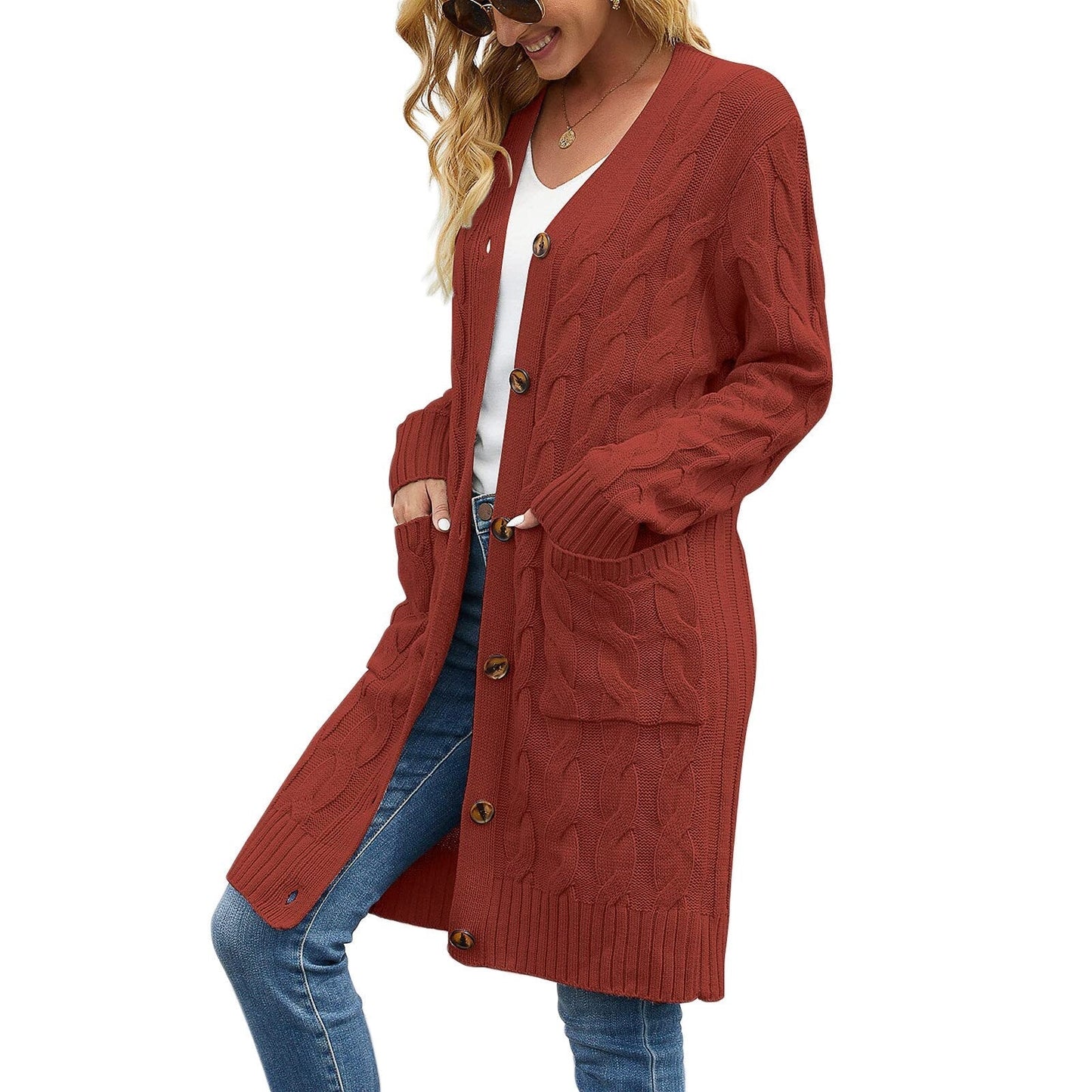 Gebreide dames cardigan met zakken – Noelle
