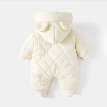Winteroverall met capuchon en berenmotief voor baby's – knus & winterwarm