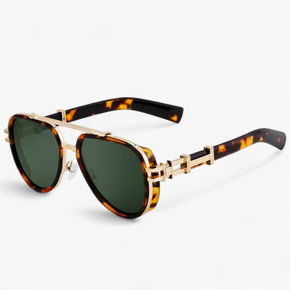 Oversized Steampunk Zonnebril met Gepolariseerde Glazen – Arclight