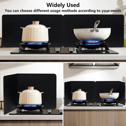 Vouwbare Roestvrijstalen Vet Spatbescherming 2-zijdige Oliebescherming – CookShield