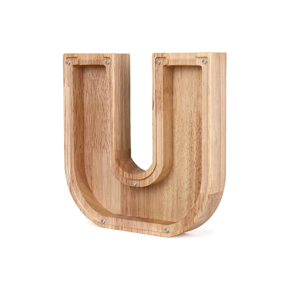 Houten Alfabet Spaarpot - LetterSaver