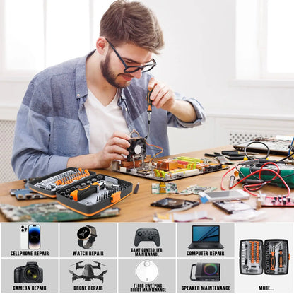68-in-1 Ratsleutelschroevendraaierset met Magnetische Bits & Verlengstuk – FortiDrive