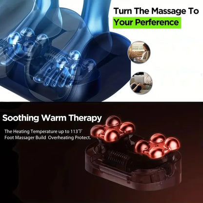 Extra Grote Elektrische Shiatsu Voet- en Kuitmassager met Verwarming – Orion