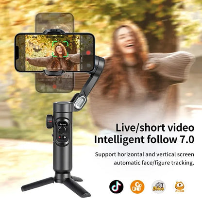 3-Assige Smartphone Gimbal Stabilizer met AI Tracking & Gezichtsdetectie – Alvion
