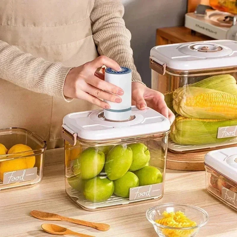 Voedsel Vacuüm Opslagdoos Transparante Container met Handpomp – FreshLock