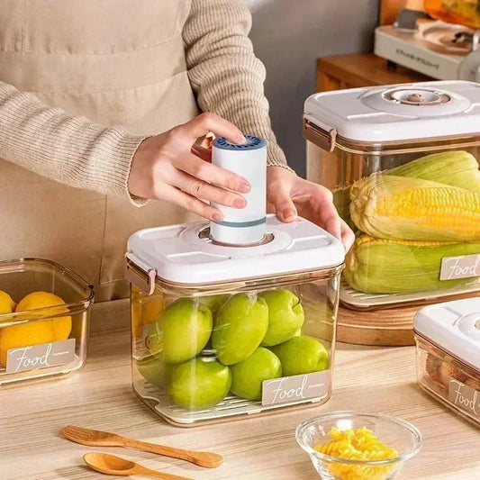 Voedsel Vacuüm Opslagdoos Transparante Container met Handpomp – FreshLock