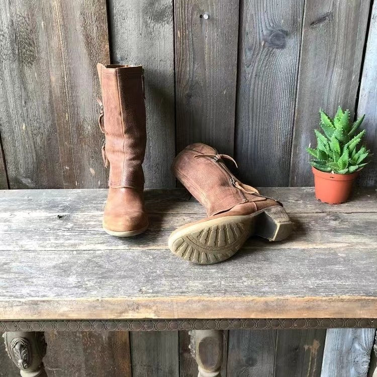 Dames Leren Herfstlaarzen – Sigrid