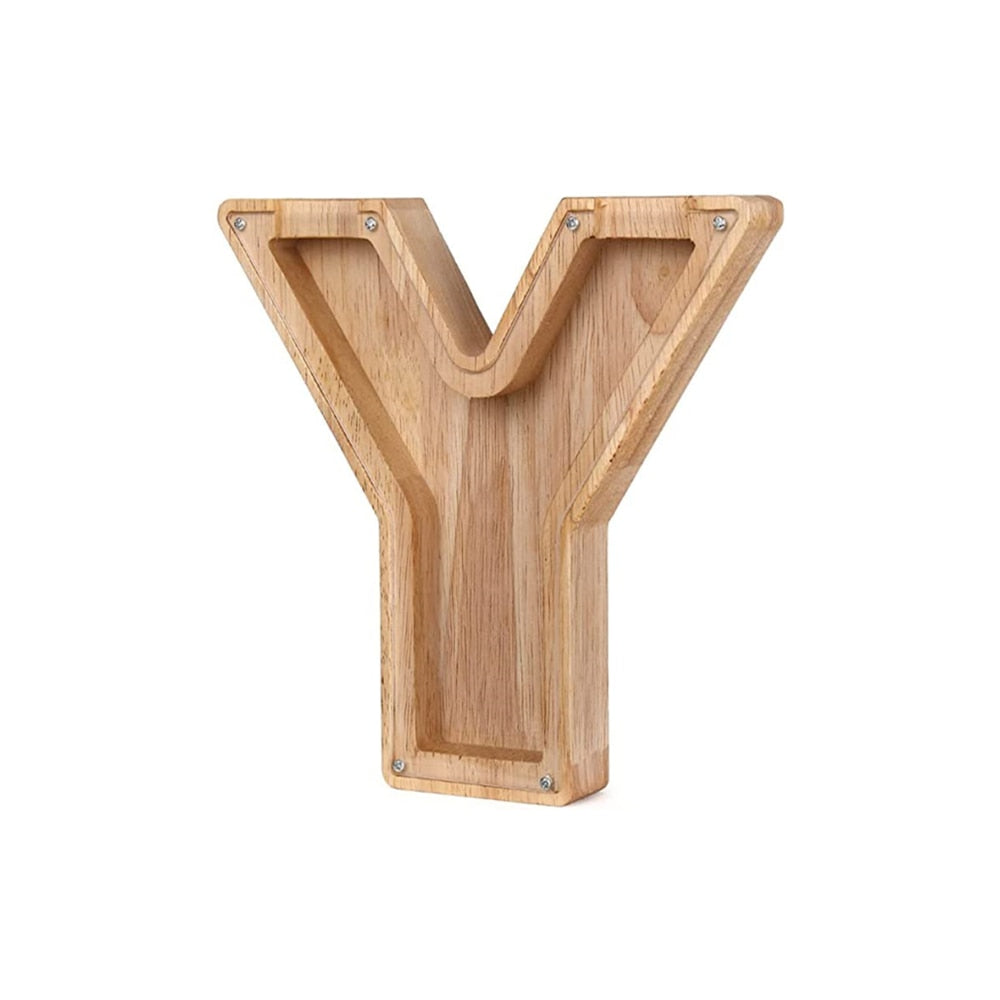 Houten Alfabet Spaarpot - LetterSaver