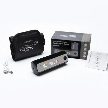 Oplaadbare LCD Bovenarm Bloeddrukmeter met Stembesturing – VitalScan
