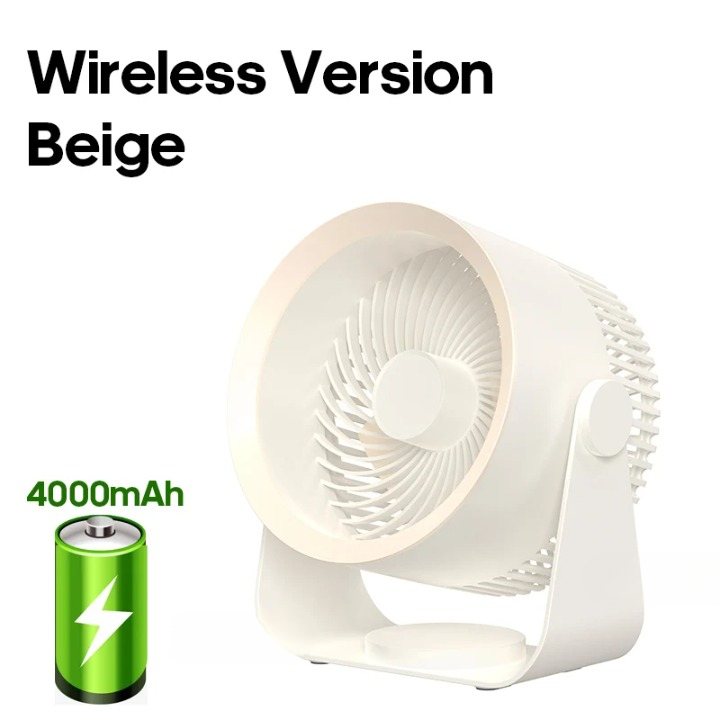 Multifunctionele Elektrische Ventilatorcirculator met 4000mAh Batterij – AirFlex