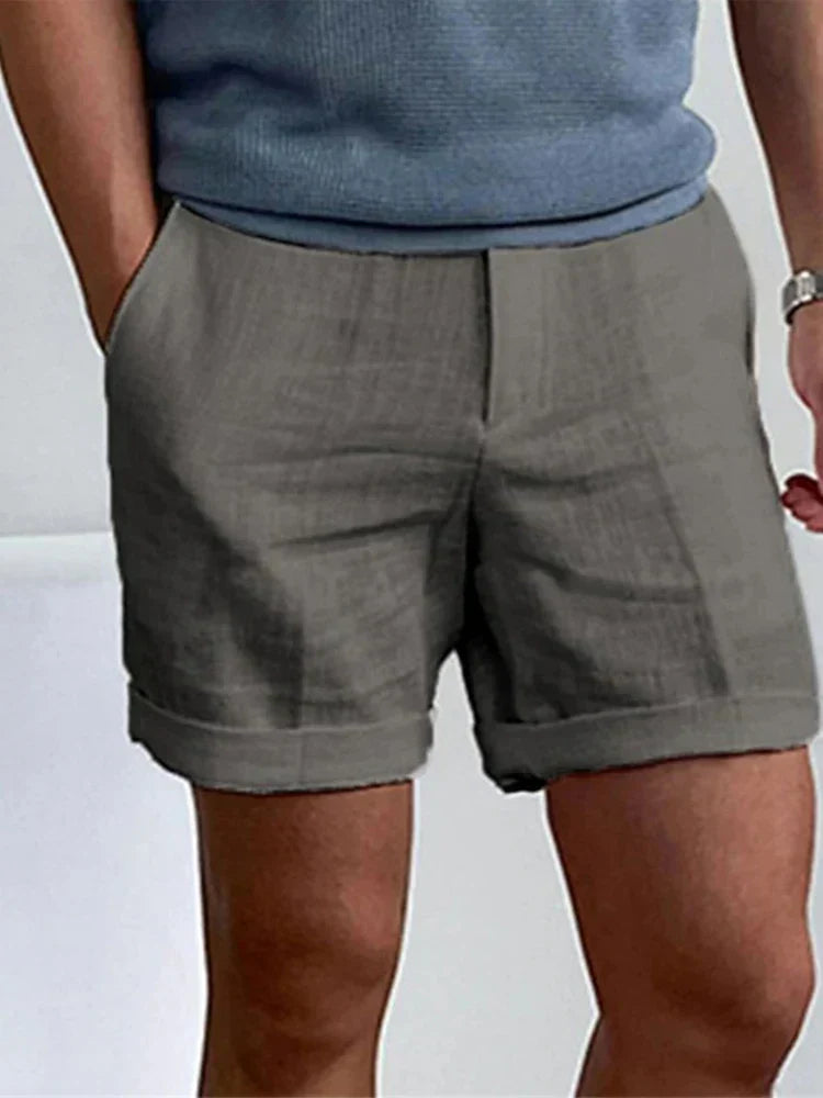 Lichte Linnen Heren Zomershorts met Relaxte Pasvorm - Jorin