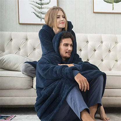 Oversized flanellen dekentrui voor dames en heren – FleeceHaven
