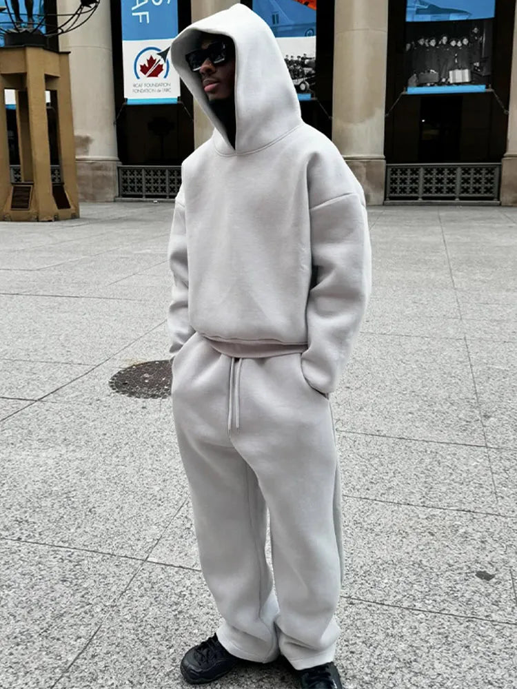 Oversized heren trainingspak met hoodie & joggingbroek - Bastian