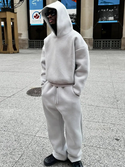 Oversized heren trainingspak met hoodie & joggingbroek - Bastian