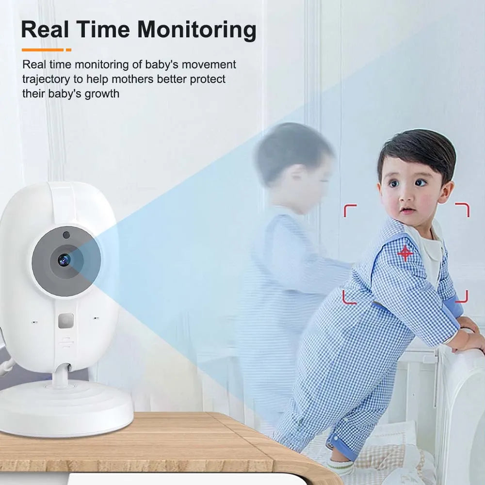 3,5-Inch Video Babyfoon met Nachtzicht, Temperatuurweergave en Twee-Weg Audio