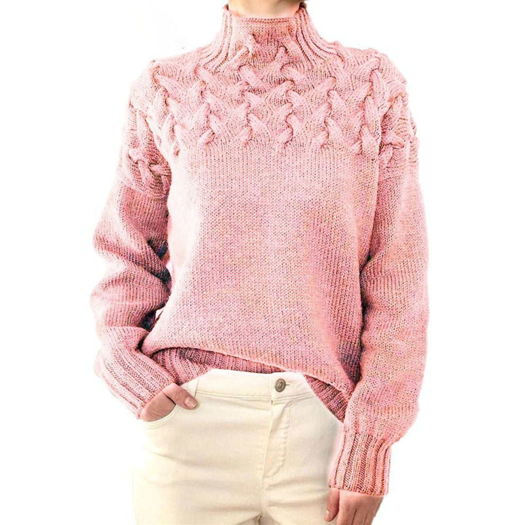 Gebreide Dames Herfsttrui met Col – Sienna