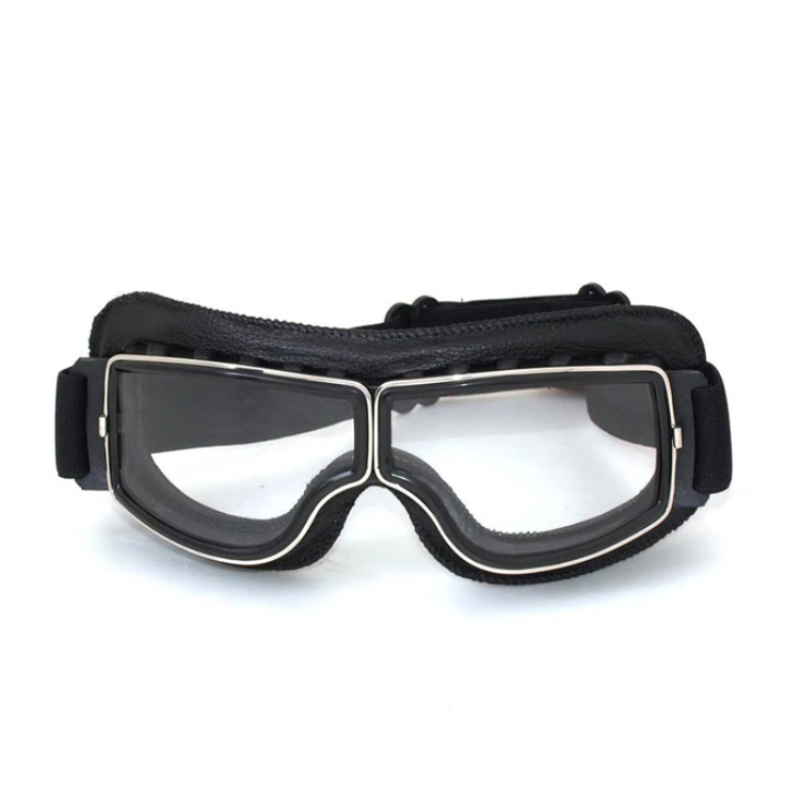 Vintage Leren Motorbril - RiderEdge