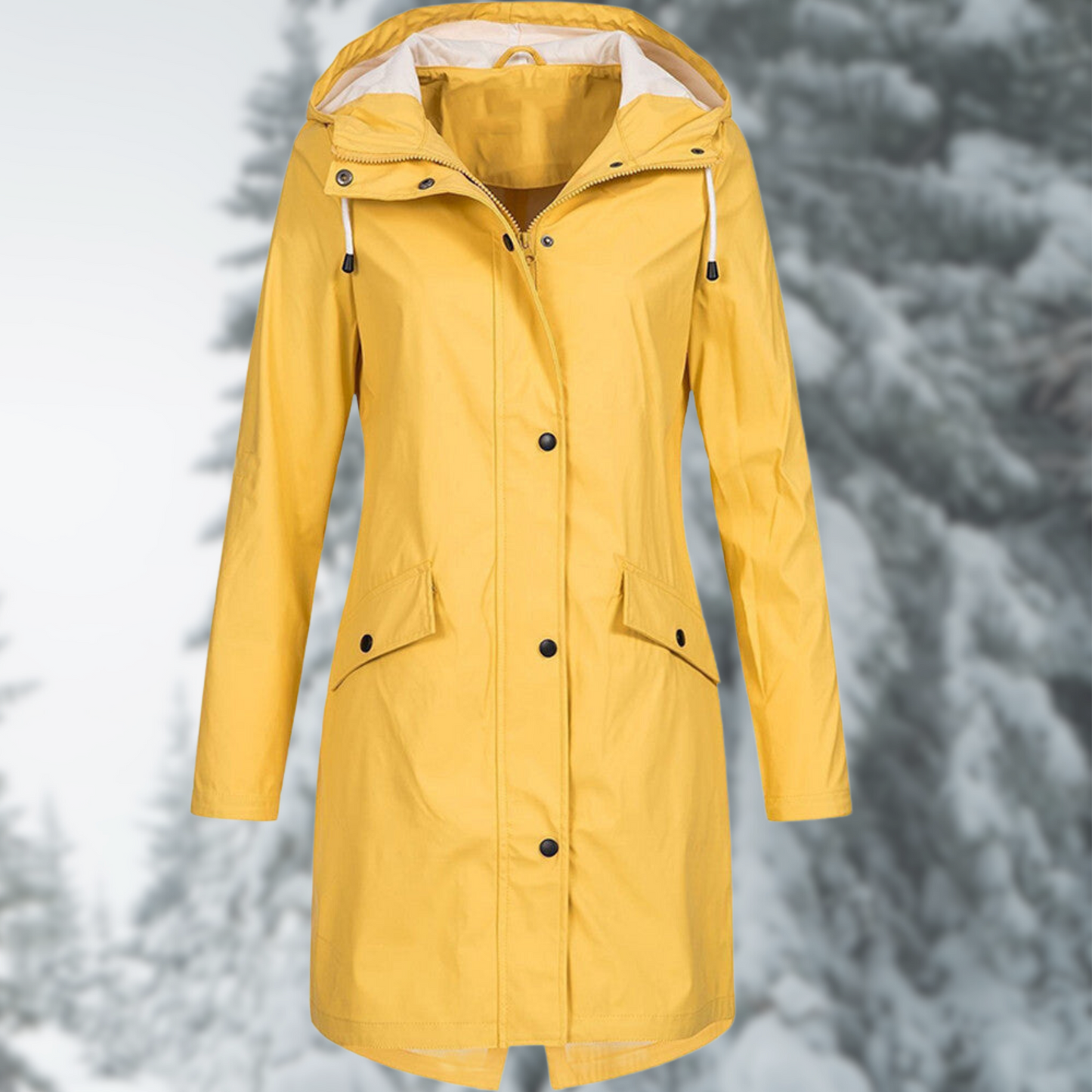 Lange Waterdichte Dames Regenjas - Camille