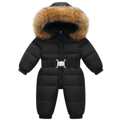 Gevoerd, waterdicht winterpak met capuchon en riem – Winterzauber Niko