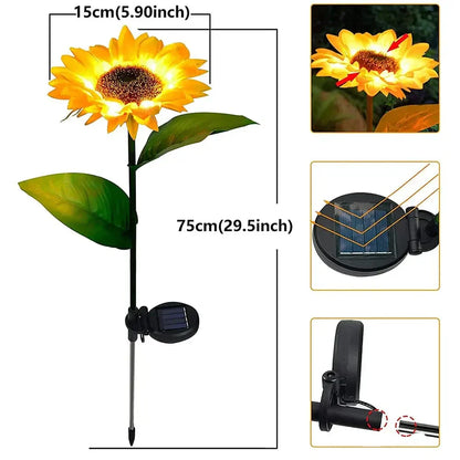 Waterdichte Zonne-energie Zonnebloem Lamp - SolarBloom