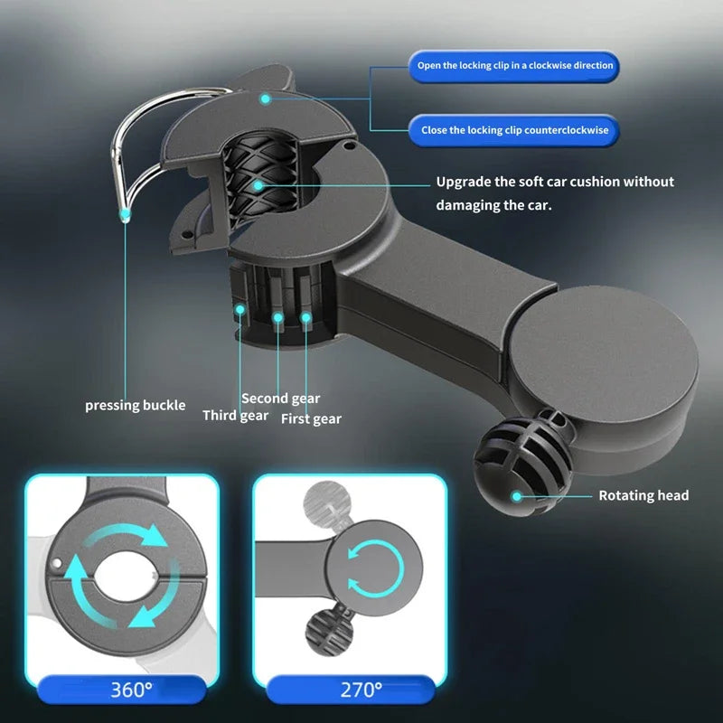 Draagbare USB Dubbelkop Autoventilator 360° Draaibaar met 3 Snelheden – CoolBreeze