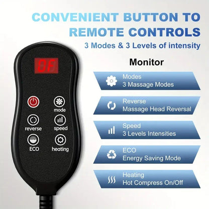 Extra Grote Elektrische Shiatsu Voet- en Kuitmassager met Verwarming – Orion