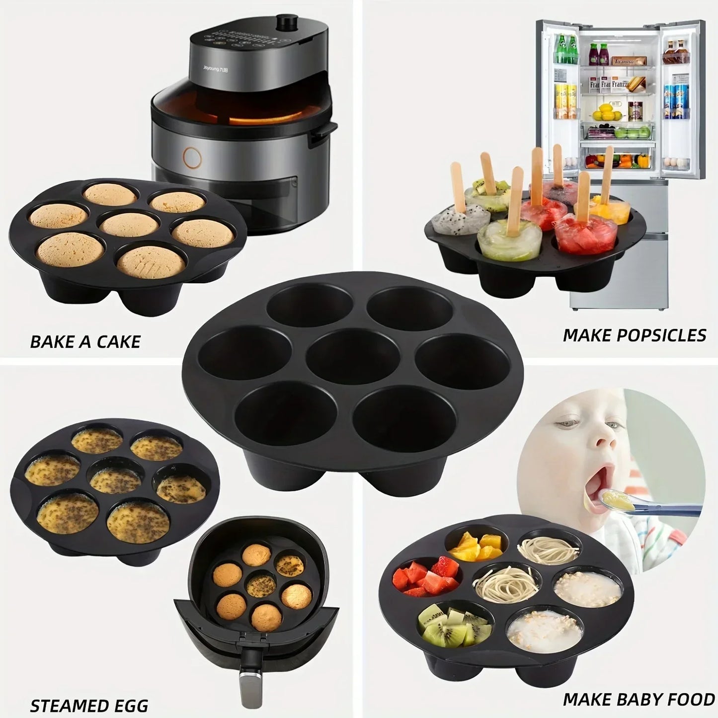 Siliconen Bakvorm voor Magnetron en Airfryer - FlexiBake