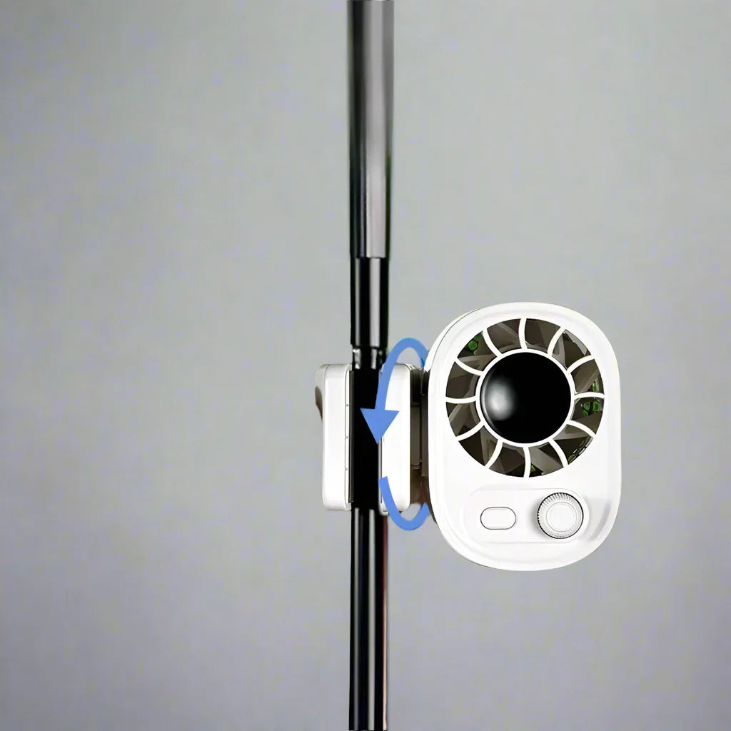 Hipacool Draagbare Auto Clip Ventilator met 360° Rotatie & 100 Snelheden – ClipAir