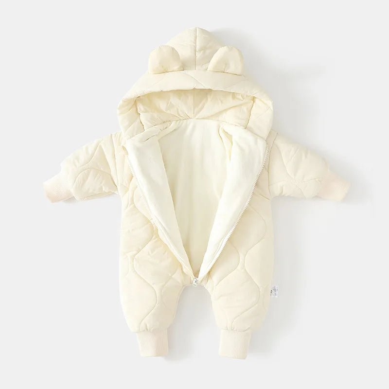Winteroverall met capuchon en berenmotief voor baby's – knus & winterwarm