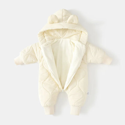 Winteroverall met capuchon en berenmotief voor baby's – knus & winterwarm