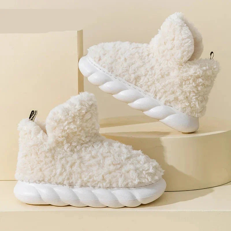 Warme damespantoffels van katoen en pluche - CozySteps