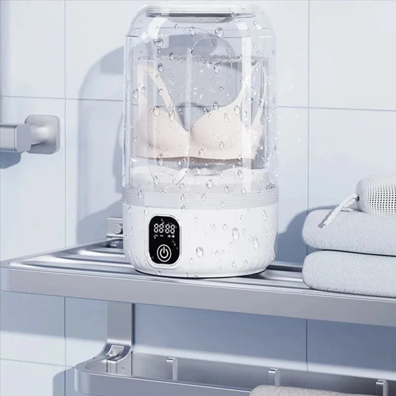 Draagbare Miniwasmachine met LED-display voor Reizen en Kleine Kledingstukken