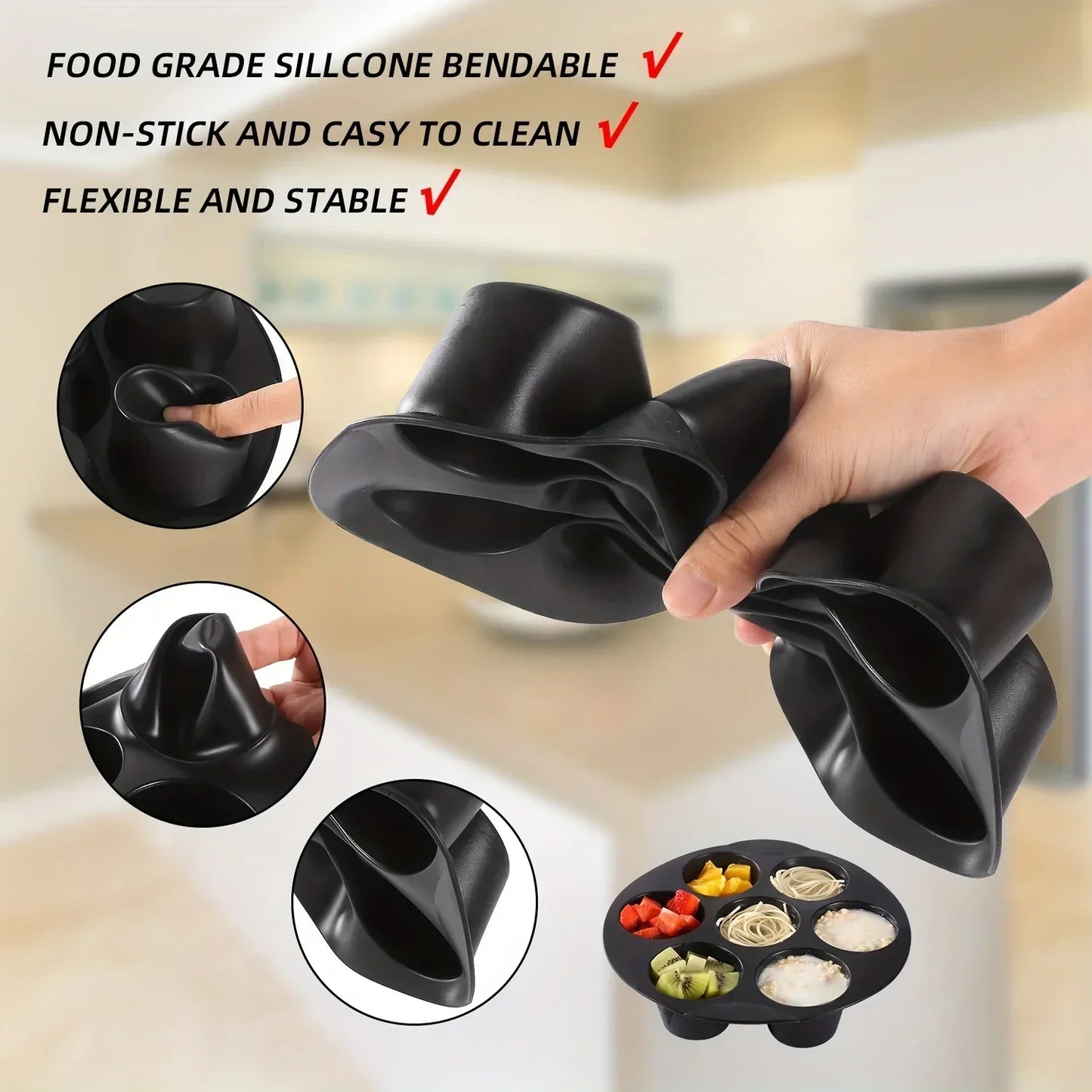 Siliconen Bakvorm voor Magnetron en Airfryer - FlexiBake