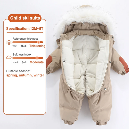 Baby-winteroverall met capuchon, waterdicht en warm gevoerd – Mila Winterzauber-editie