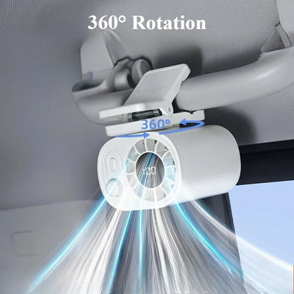 Hipacool Draagbare Auto Clip Ventilator met 360° Rotatie & 100 Snelheden – ClipAir