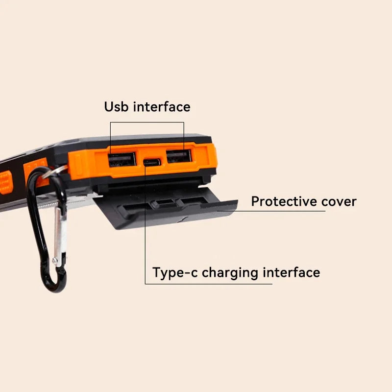Zonne-energie Powerbank met Zaklamp - SolarCharge Pro
