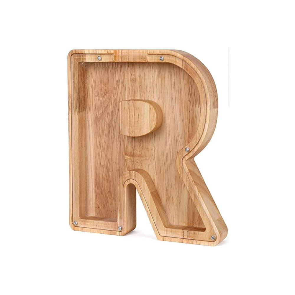 Houten Alfabet Spaarpot - LetterSaver