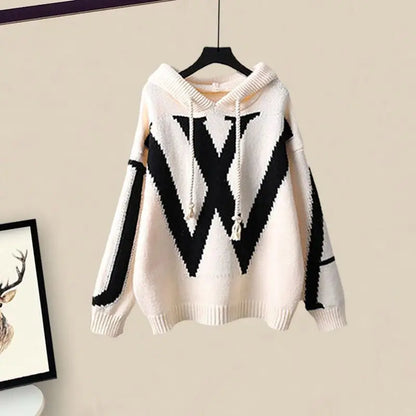 Tweedelige Dames Herfst Set met Trui en Wijde Broek – Selina