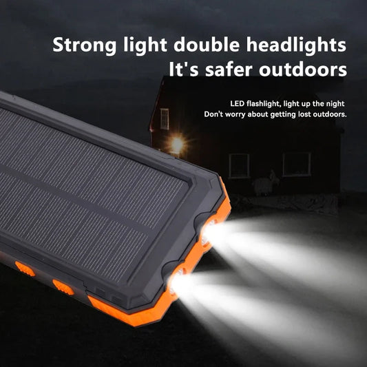 Zonne-energie Powerbank met Zaklamp - SolarCharge Pro