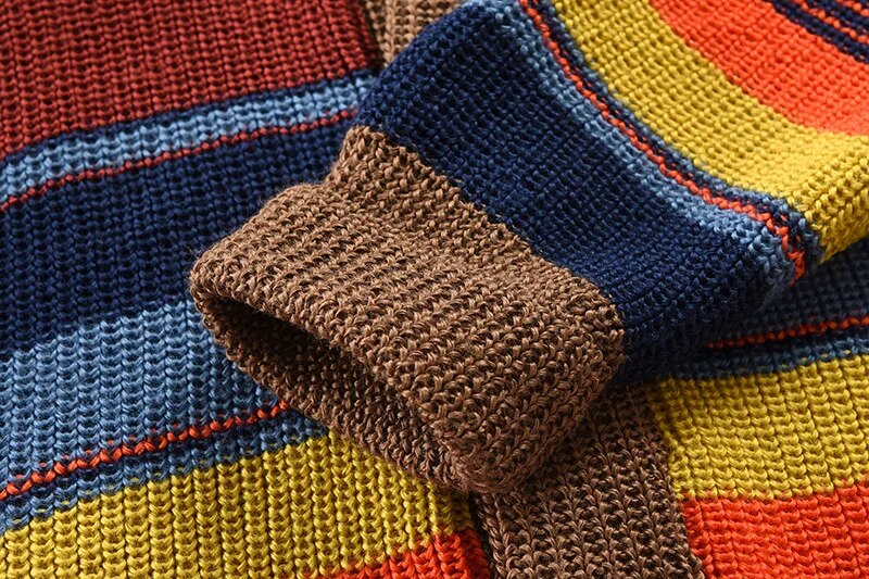 Gebreide Heren Cardigan met Kleurblok en Geometrisch Patroon – Leandro