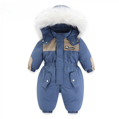 Baby-winteroverall met capuchon, waterdicht en warm gevoerd – Mila Winterzauber-editie