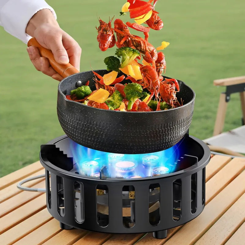 7-Core Draagbare Camping Gas Branders met Elektronische Ontsteking – Kael