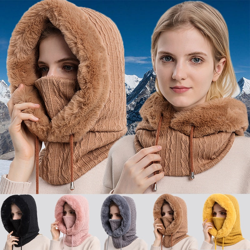 3-in-1 Winter Sjaal en Muts voor Dames - Isabella