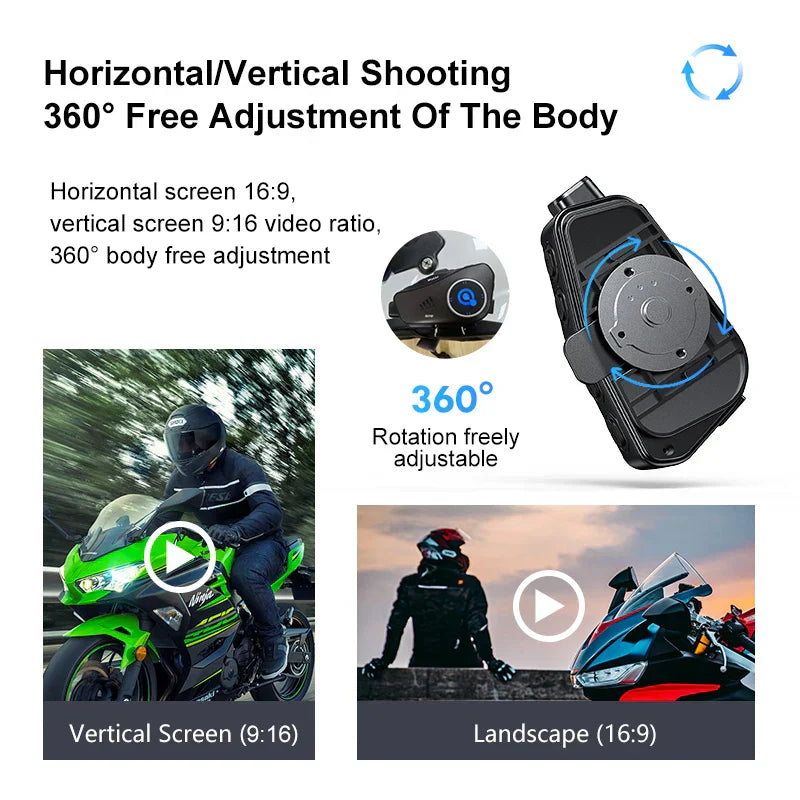 Bluetooth Motorrijdershelm Camera 1080P HD Waterdicht – ApexRide