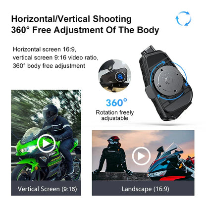 Bluetooth Motorrijdershelm Camera 1080P HD Waterdicht – ApexRide
