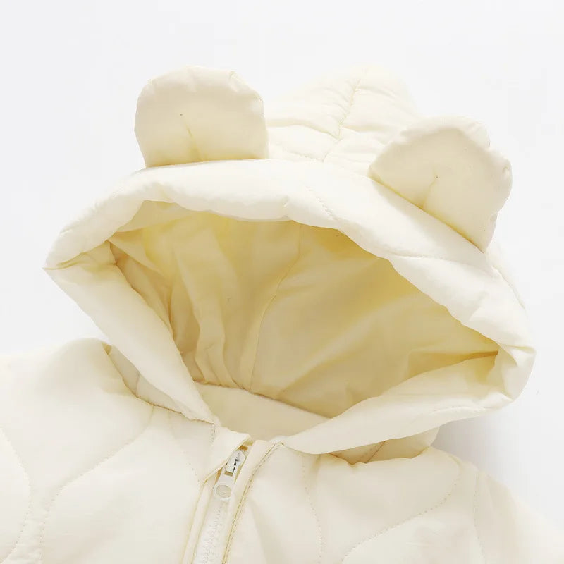 Winteroverall met capuchon en berenmotief voor baby's – knus & winterwarm